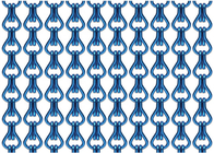 Aluminium Alloy Chain Link Dekorasi Wire Mesh Tirai Layar Warna Biru