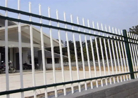 Bandara 6x8ft Metal Palisade Pagar Bubuk Logam Security Flat Top