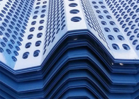 Panel pagar anti angin aluminium biru berlapis bubuk dari debu angin