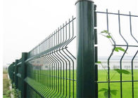 Green Steel 3D Wire Mesh Pagar Panles Untuk Bandara / Konstruksi / Kereta Api