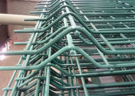 Green Steel 3D Wire Mesh Pagar Panles Untuk Bandara / Konstruksi / Kereta Api