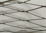 3.2mm Wire Rope Mesh 3 &quot;× 3&quot; Lubang Bangunan Menggunakan Kabel Rajutan