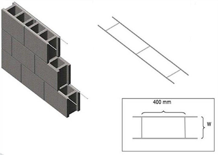 Bukaan 400mm Tidak Pernah Berkarat Konstruksi Bata Blok Tangga Mesh Galvanis