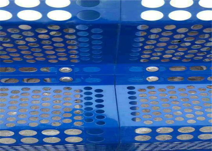 Anti-UV Penahan Angin Anti Debu Panel Pagar Berlubang Tebal 0.7mm