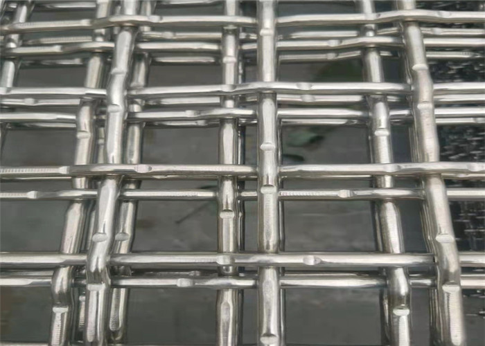 Ss304 Plain Crimped Woven Wire Mesh 45mm Lubang Besar
