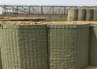 Dinding Pasir Lubang Persegi 5.0mm Militer Hesco Barriers Galvanized Bastion