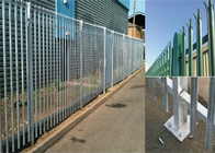 Pasar Eropa High Security Palisade Fence 2mm Ketebalan Powder Coating