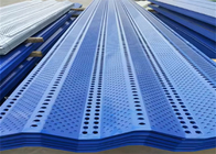 Panel pagar anti angin besi galvanis Mudah dipasang 100% poliester isi 25% - 40% Aperture pembukaan