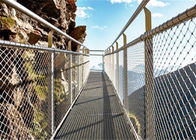 Tali Stainless Steel Wire Mesh berbentuk berlian untuk penggunaan pagar jembatan