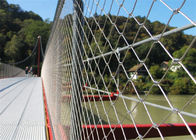 Tali Stainless Steel Wire Mesh berbentuk berlian untuk penggunaan pagar jembatan