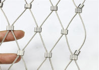 Aman Stainless Steel Wire Rope Cable Mesh Dinding Bangunan dengan Lubang Berlian 38 * 38mm