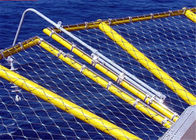 Jaring Pengaman Helideck Kekuatan Tinggi Offshore Platform Pagar 316 Kawat Baja Stainless