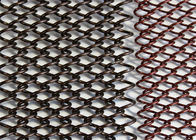 316 Layar Stainless Steel Wire Mesh Dekoratif dengan Lubang Berbentuk Berlian