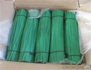 Green PVC dilapisi Cut Straight Wire panjang 250mm