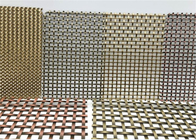 5.5m Panjang Crimped Copper Wire Mesh Square Hole Architecture