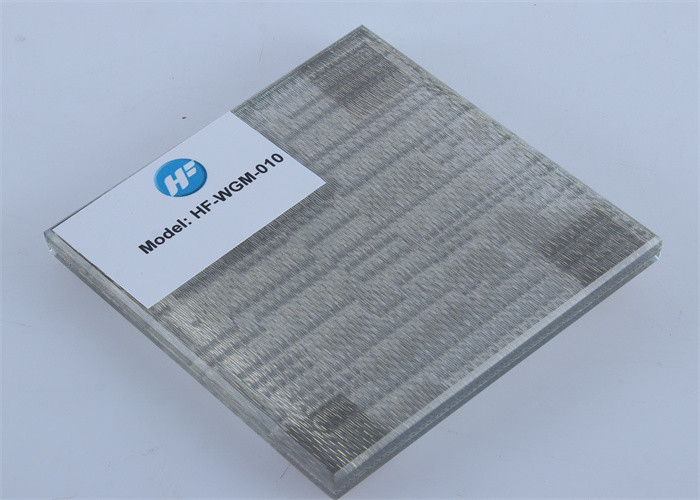 8mm Tebal Mesh Laminated Glass Uv Resistant Metal Wire Untuk Partisi