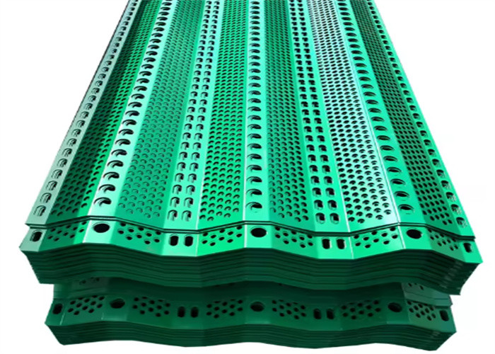 Perforated Metal Mesh Windbreak Panel Untuk Tambang Pabrik Taman ISO9001 CE Bersertifikat