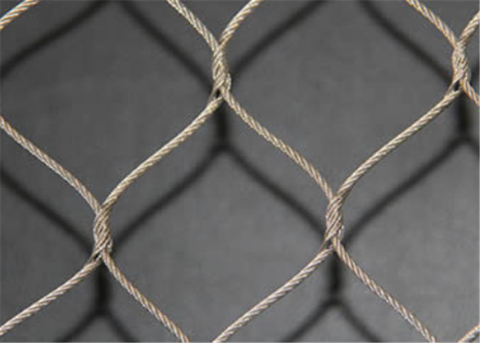 Kekuatan Tarik Tinggi SS Wire Rope Mesh, Safety Stainless Steel Rope Net