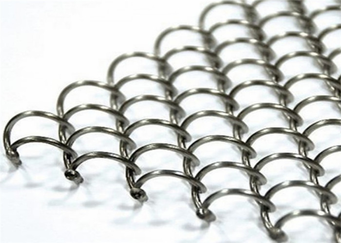 316 Layar Stainless Steel Wire Mesh Dekoratif dengan Lubang Berbentuk Berlian