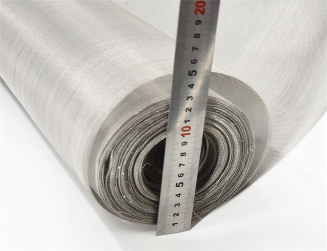 Standard Square Aperture 0.914m Lebar Dalam Roll Stainless Steel Woven Wire Mesh