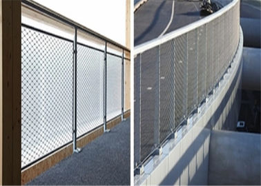 Outdoor Dekorasi Rope Mesh Netting Fence Berlian Bentuk Lubang Untuk Buidling Dinding