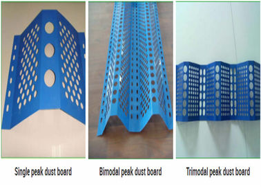 Panel Pagar Penahan Angin Warna Biru Lembar Perforated Mengurangi Kebisingan Untuk Kontrol Kebisingan