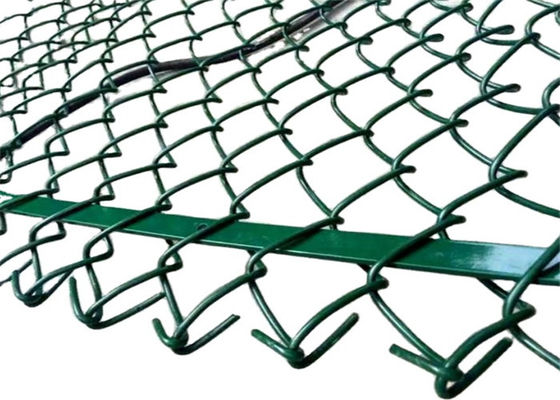 60mm 80mm Ukuran Lubang Pagar Rantai Kecil Diamond Wire Mesh Untuk Lapangan Tenis