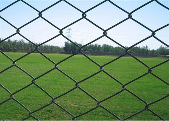 Green 6 "Tinggi 4 Foot Farm melindungi Pvc Coated Chain Link Fence